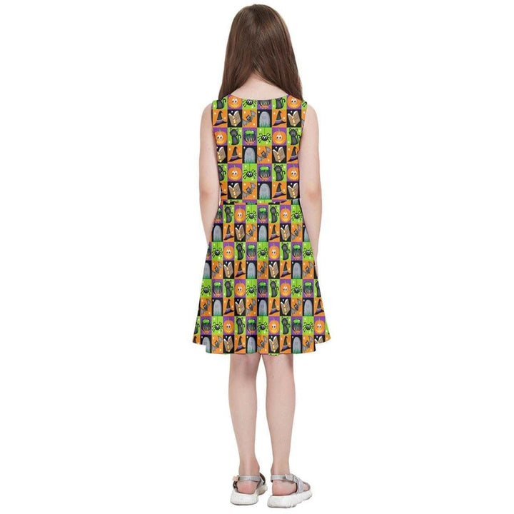 BLACK MAGIC Kids' Skater Dress - Poison Arrow Retro