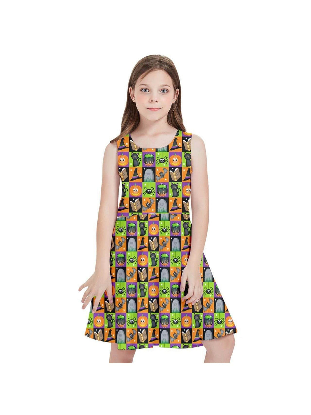 BLACK MAGIC Kids' Skater Dress - Poison Arrow Retro