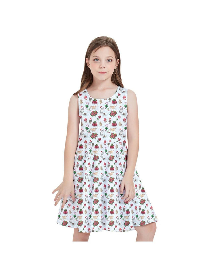 Christmas Cats Kids' Skater Dress - Poison Arrow Retro