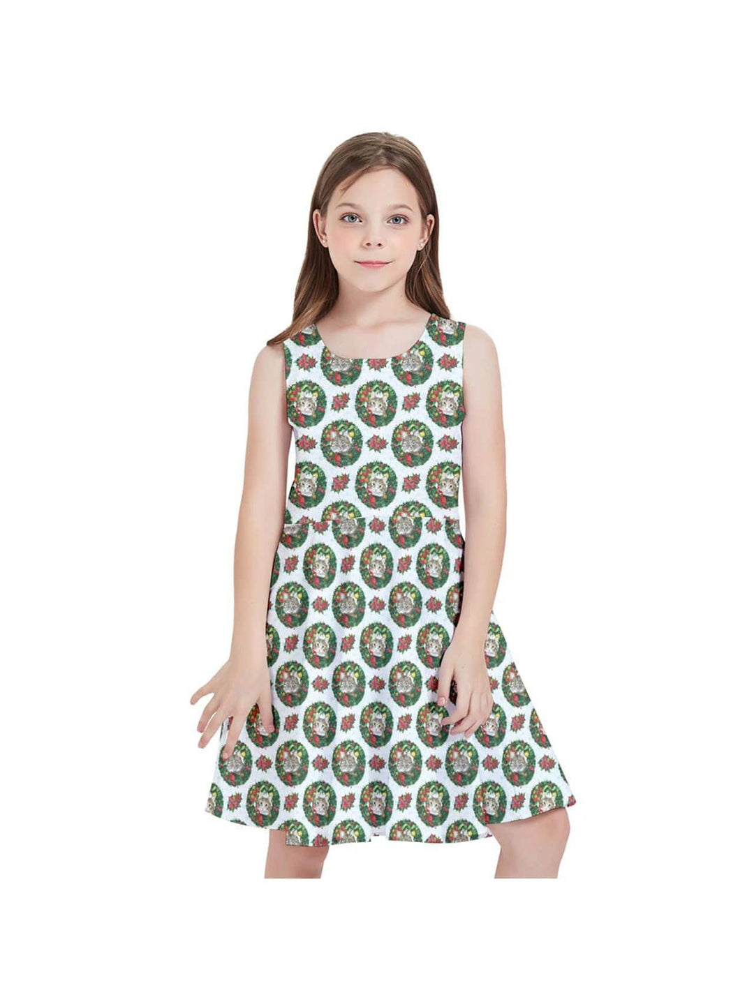 Christmas Cats Kids' Skater Dress - Poison Arrow Retro