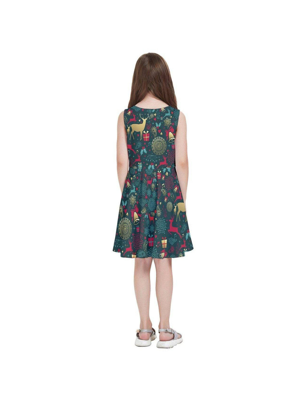 CHRISTMAS REINDEER Kids' Skater Dress - Poison Arrow Retro