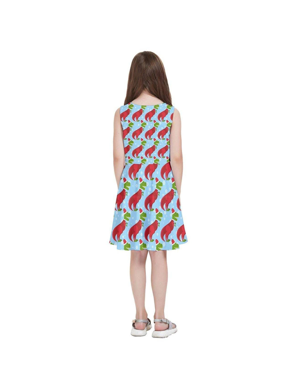 CHRISTMAS T-REX DINOSAUR Kids' Skater Dress - Poison Arrow Retro