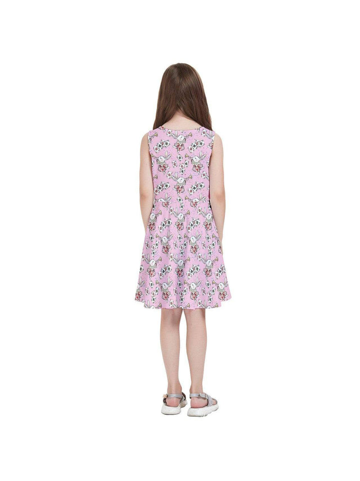 Down the Rabbit Hole Kids' Skater Dress - Poison Arrow Retro