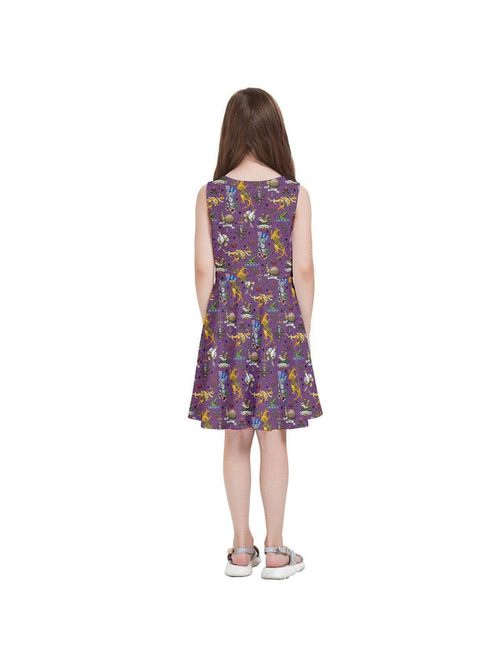 FAIR DINKUM! Kids' Skater Dress - Poison Arrow Retro