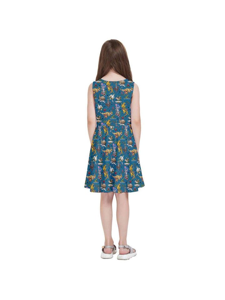 FAIR DINKUM! Kids' Skater Dress - Poison Arrow Retro