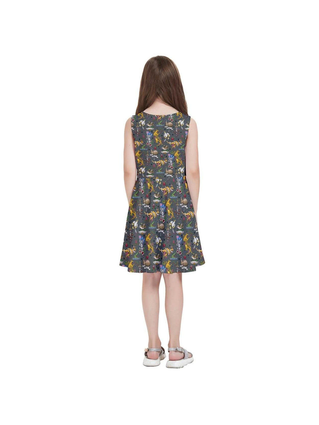 FAIR DINKUM! Kids' Skater Dress - Poison Arrow Retro