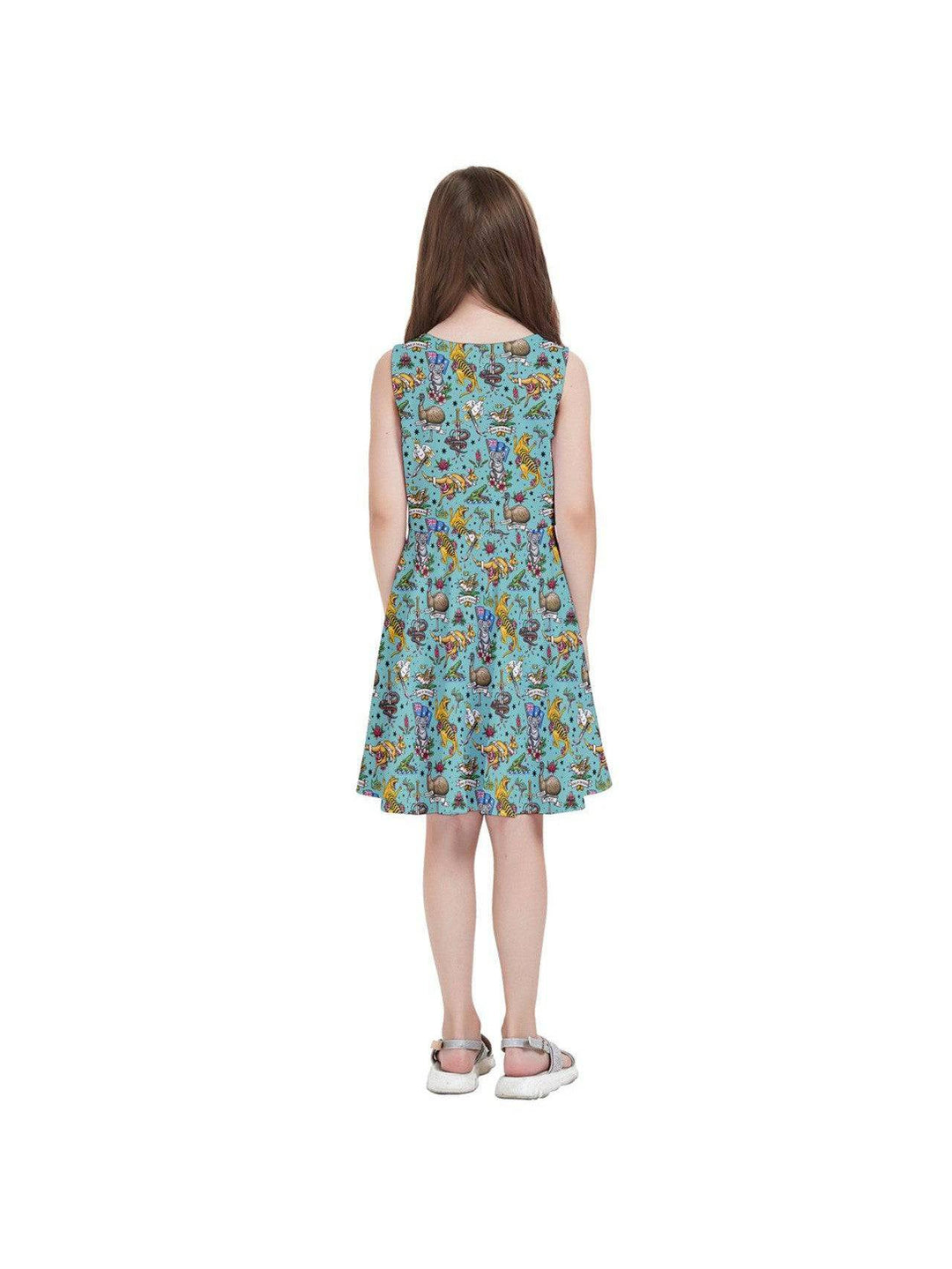 FAIR DINKUM! Kids' Skater Dress - Poison Arrow Retro