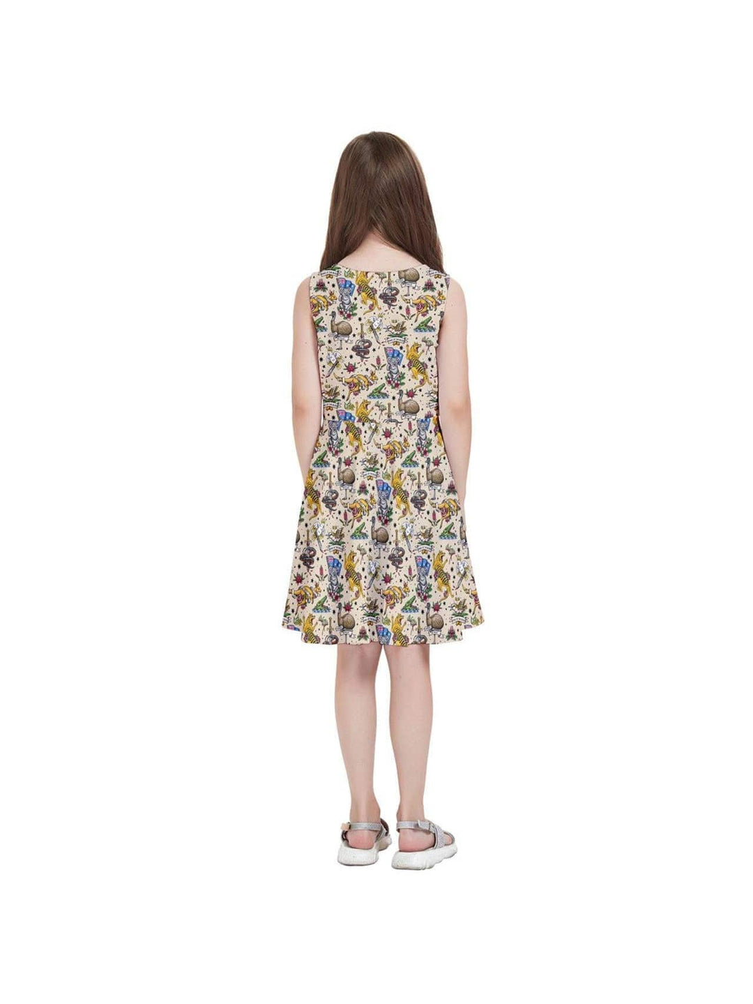 FAIR DINKUM! Kids' Skater Dress - Poison Arrow Retro