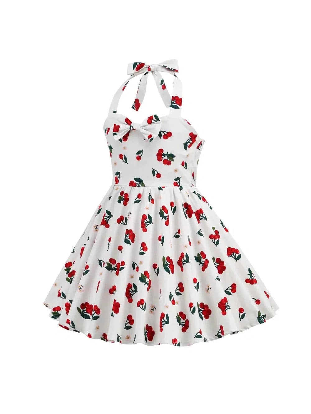 Girls Cherry Halter Rockabilly Dress - Poison Arrow Retro