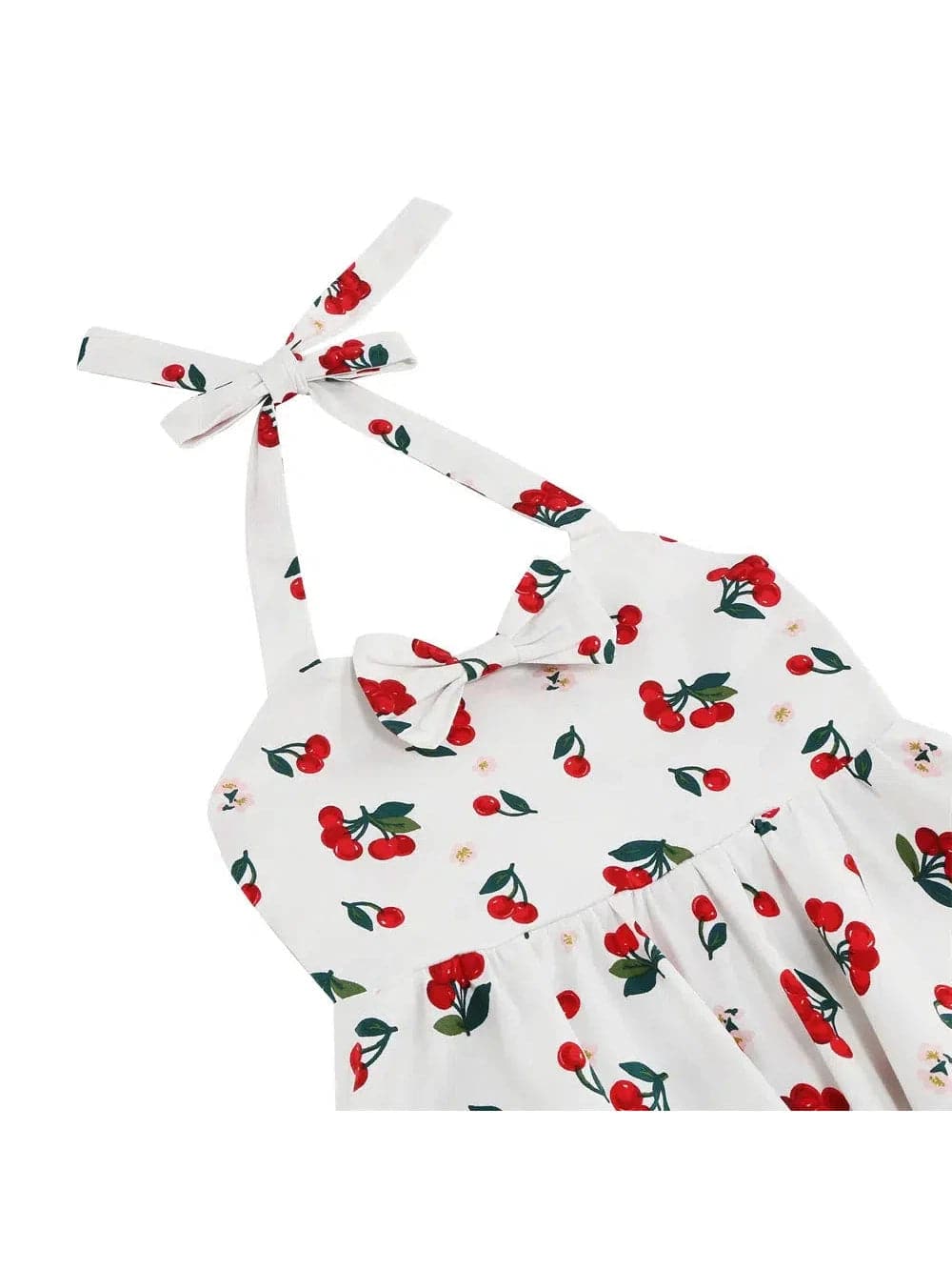 Girls Cherry Halter Rockabilly Dress