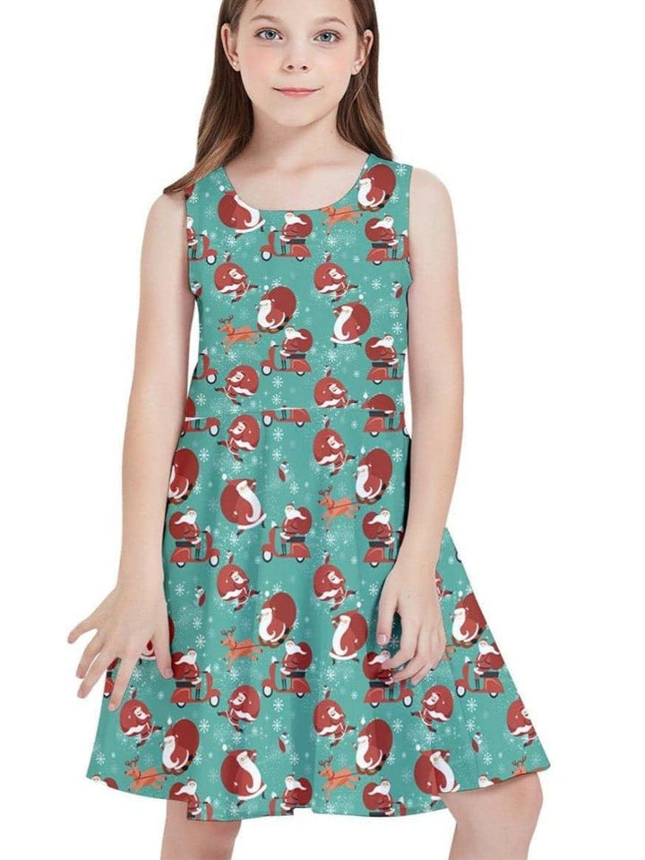 HEY SANTA! Kids' Skater Dress 2-16 - Poison Arrow Retro