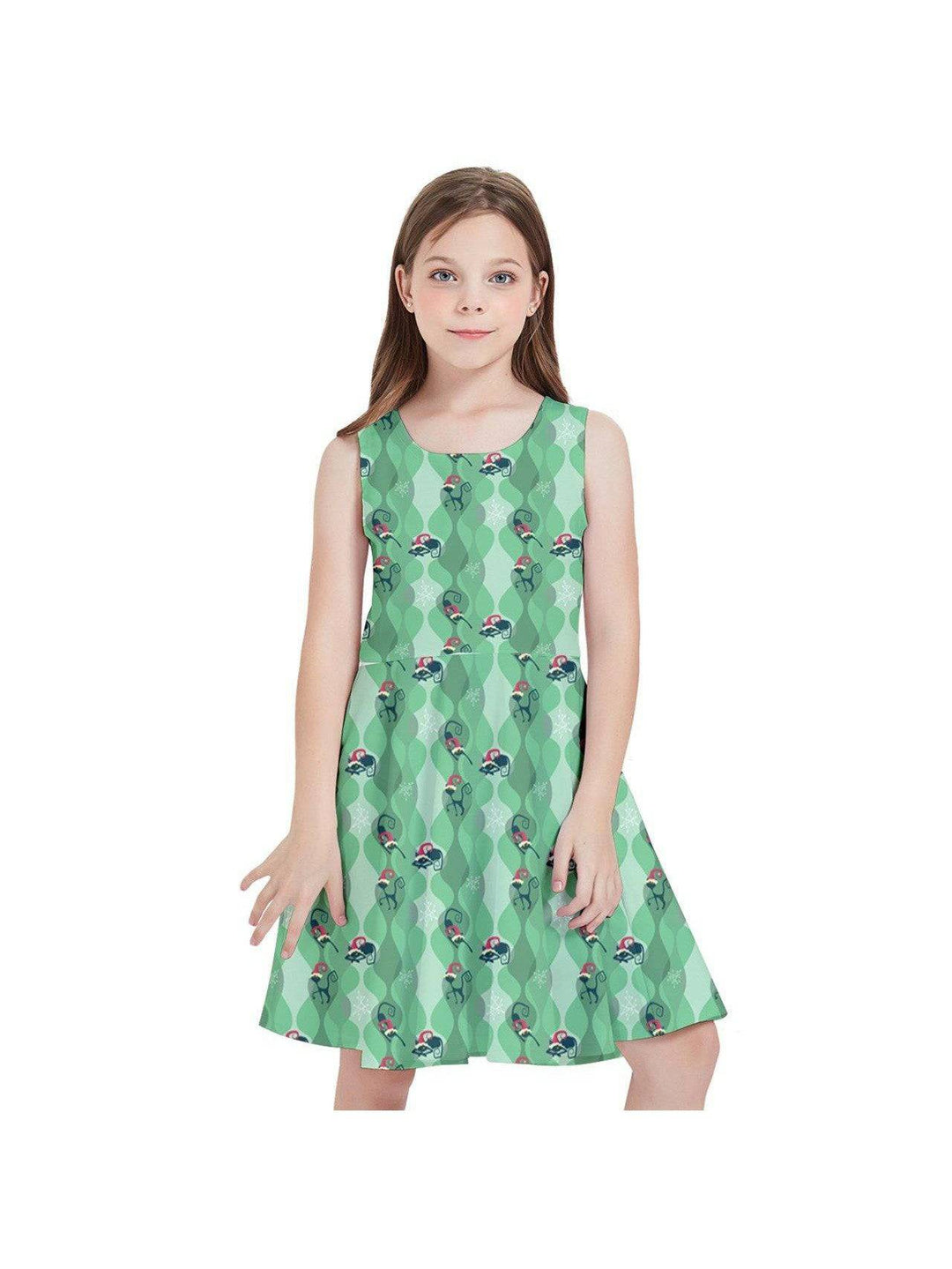 RETRO CHRISTMAS CATS Kids' Skater Dress - Poison Arrow Retro