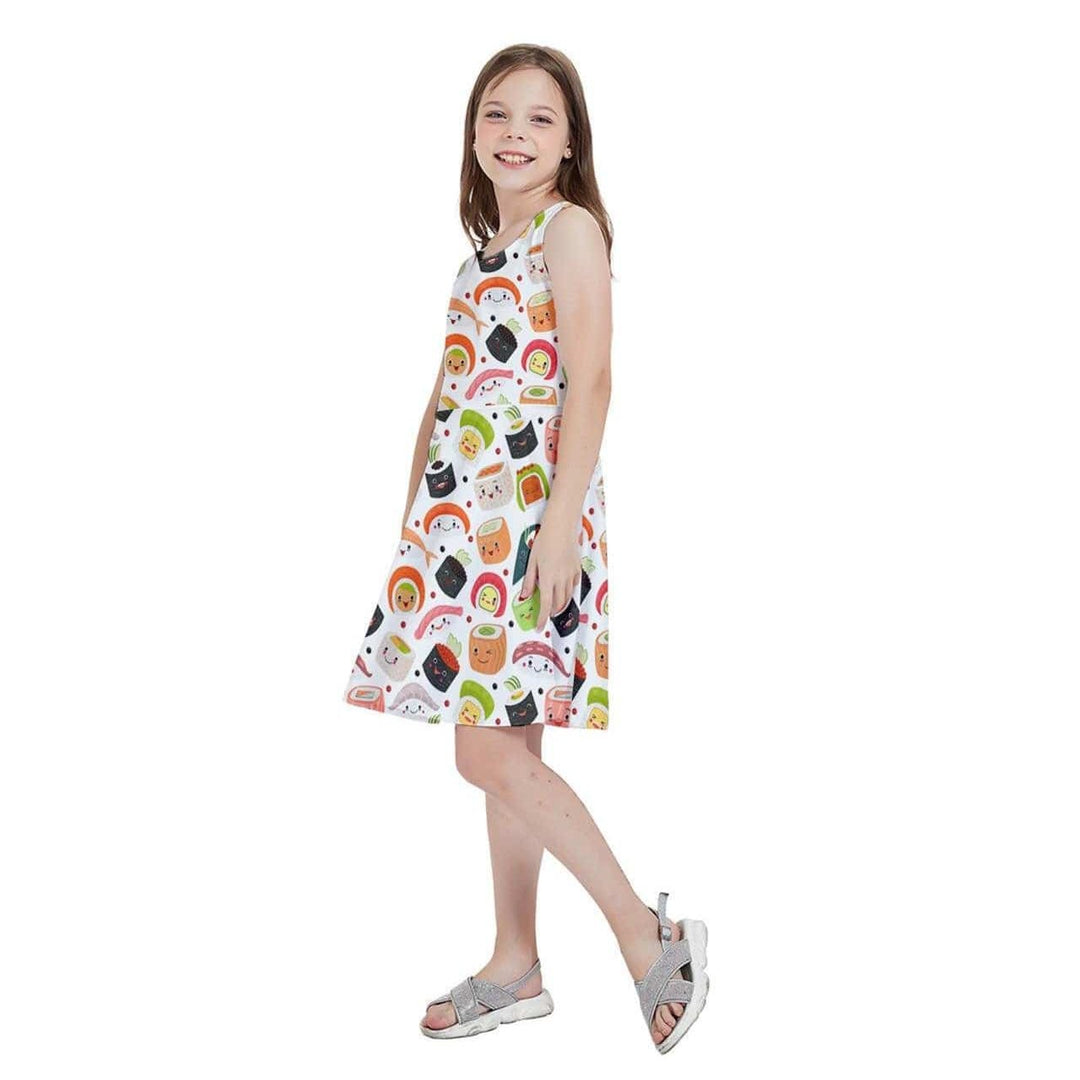 Sushi Kids' Skater Dress - Poison Arrow Retro