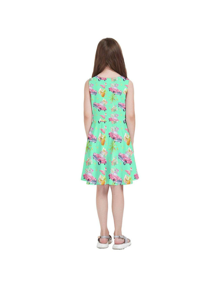 Tropical Christmas Kids' Skater Dress - Poison Arrow Retro