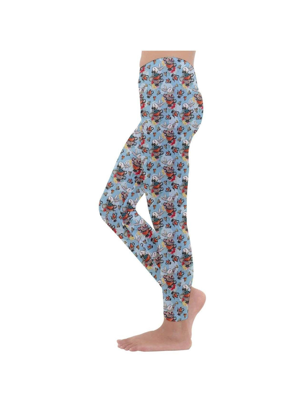 Down the Rabbit Hole Kids' Velour Leggings - Poison Arrow Retro