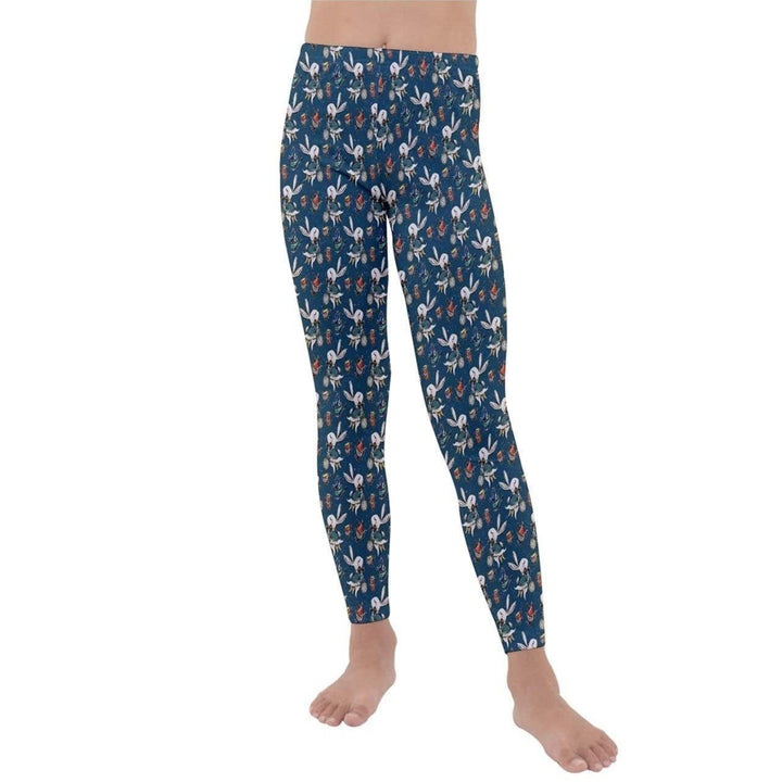 Down the Rabbit Hole Kids' Velour Leggings - Poison Arrow Retro