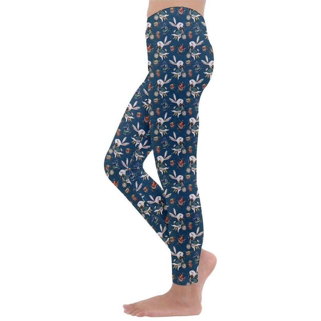 Down the Rabbit Hole Kids' Velour Leggings - Poison Arrow Retro