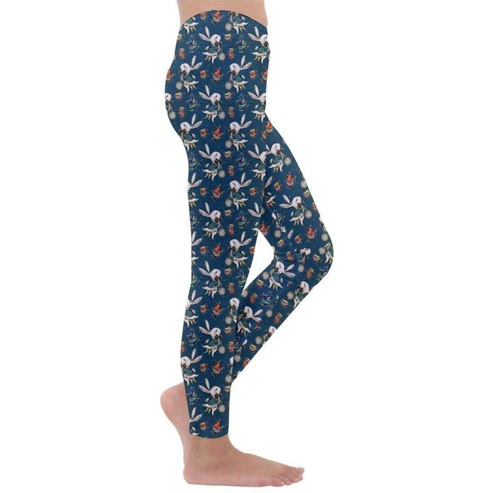 Down the Rabbit Hole Kids' Velour Leggings - Poison Arrow Retro