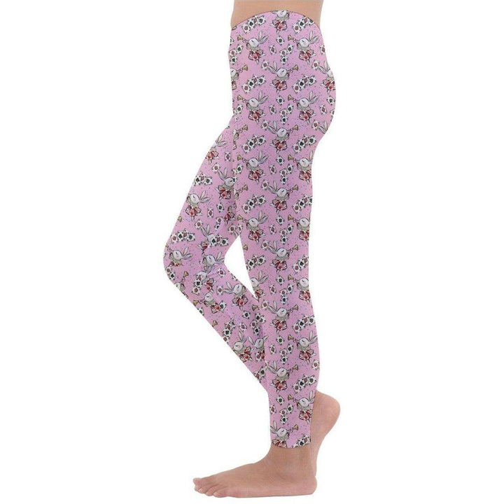 Down the Rabbit Hole Kids' Velour Leggings - Poison Arrow Retro