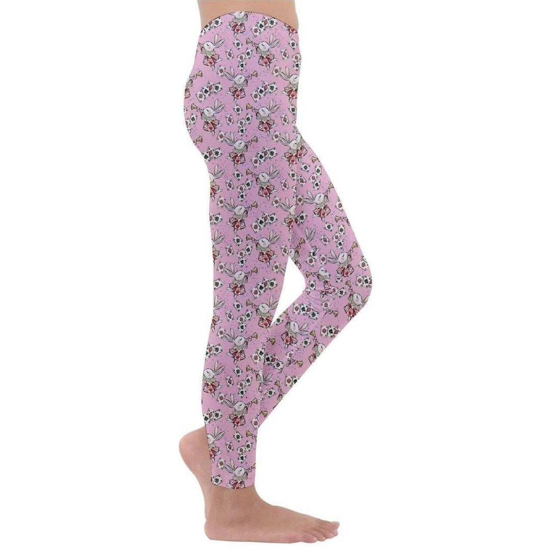 Down the Rabbit Hole Kids' Velour Leggings - Poison Arrow Retro