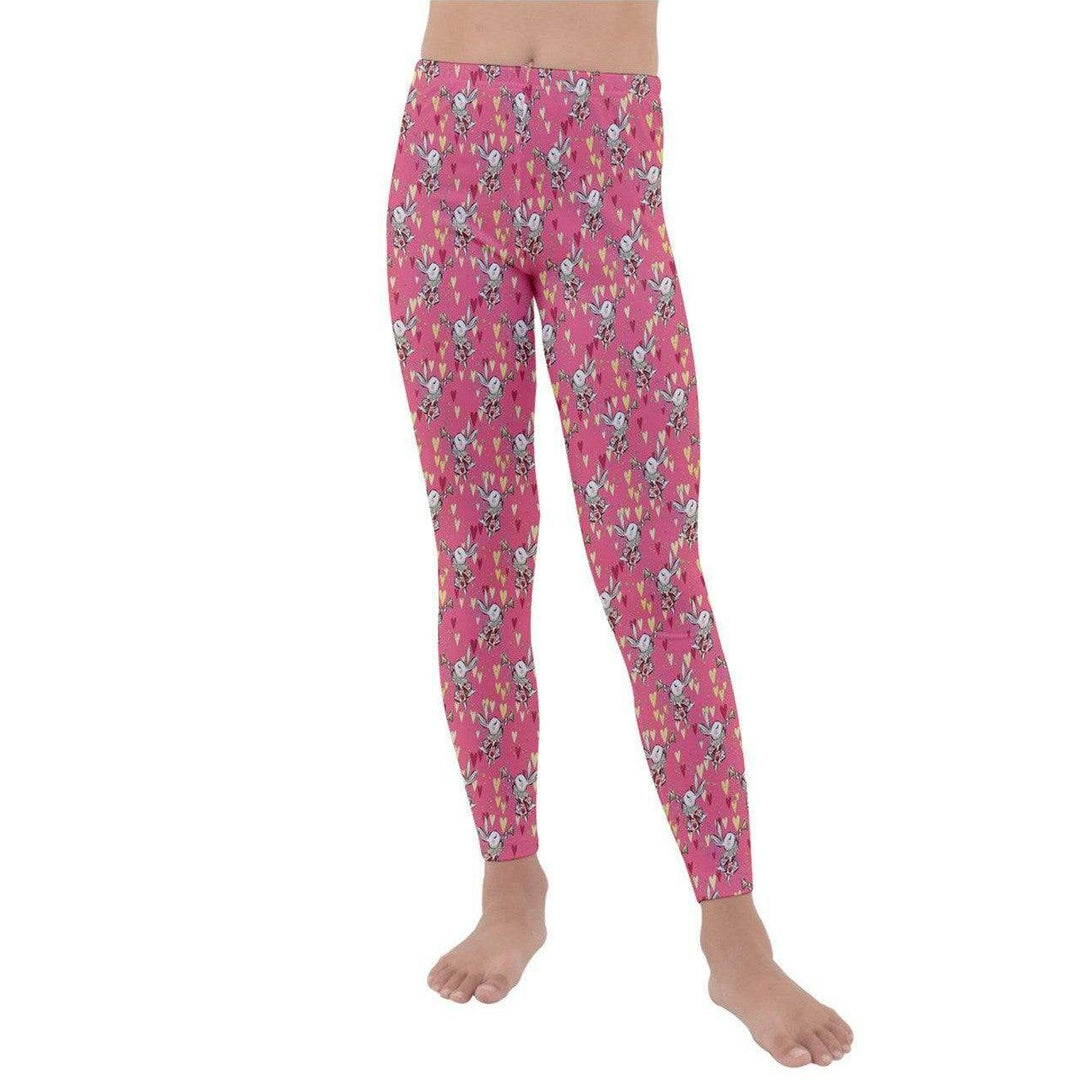 Down the Rabbit Hole Kids' Velour Leggings - Poison Arrow Retro