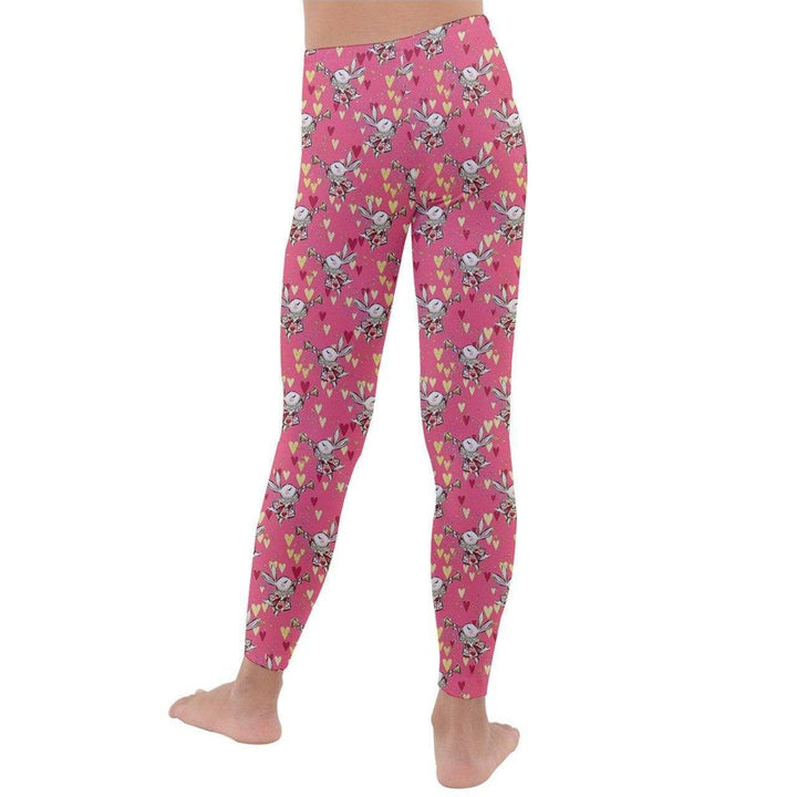 Down the Rabbit Hole Kids' Velour Leggings - Poison Arrow Retro