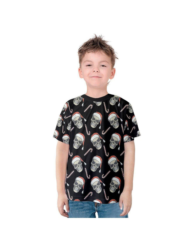 CHRISTMAS SKULLS Kids' Cotton Tee - Poison Arrow Retro