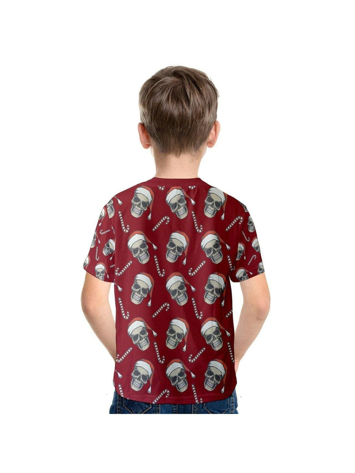 CHRISTMAS SKULLS Kids' Cotton Tee - Poison Arrow Retro