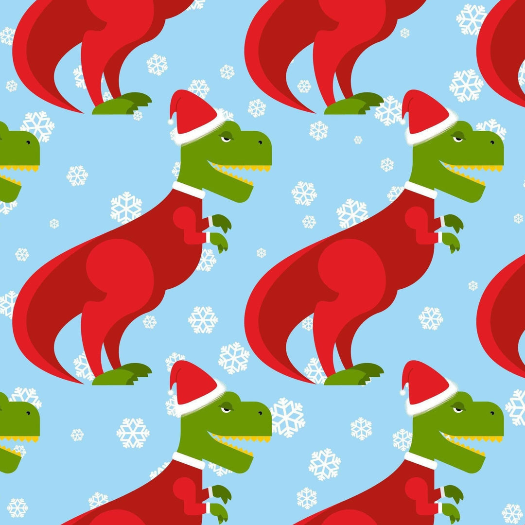 Christmas T-Rex Dinosaur Kids' Cotton Tee - Poison Arrow Retro