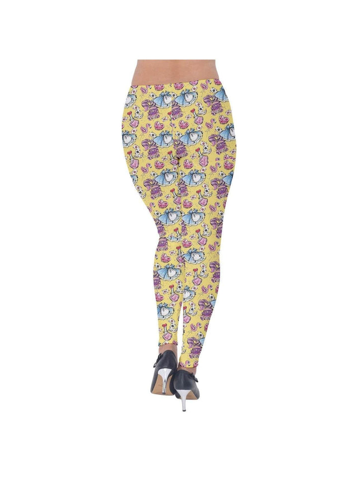 Alice in Wonderland Velvet Leggings - Poison Arrow Retro