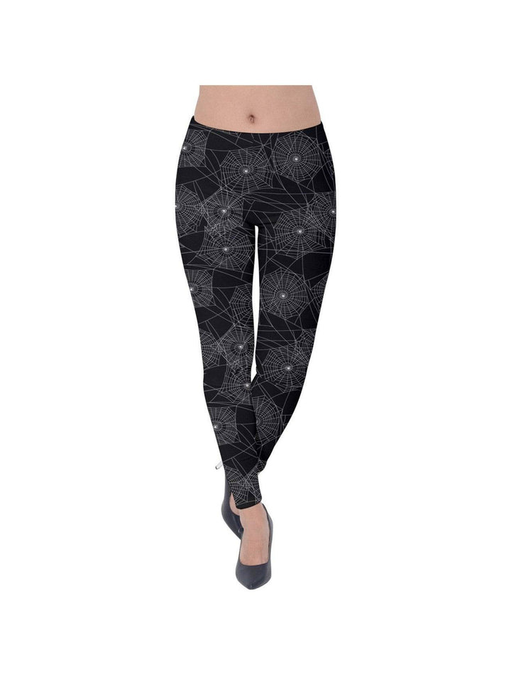 Anansie Spider Web Velvet Leggings - Poison Arrow Retro