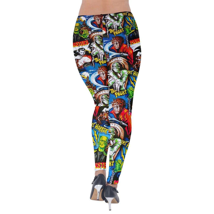 Hollywood Monsters Velvet Leggings - Poison Arrow Retro