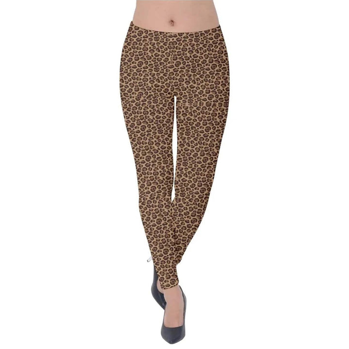 Leopard Print Velvet Leggings - Poison Arrow Retro