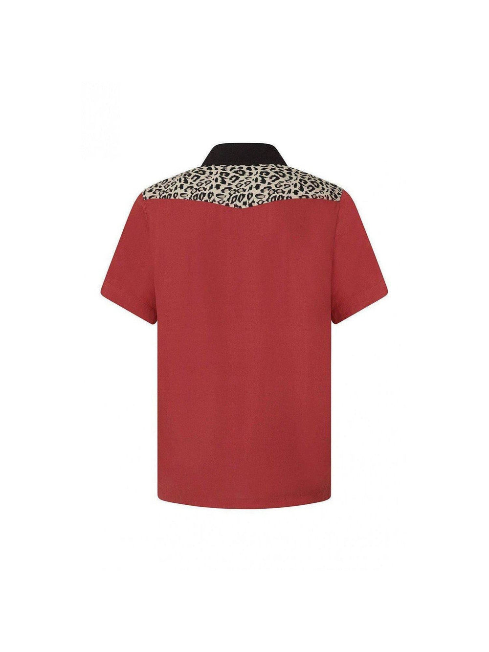 CHET ROCK JEFFERY WESTERN BOWLING SHIRT RED LEOPARD - Poison Arrow Retro