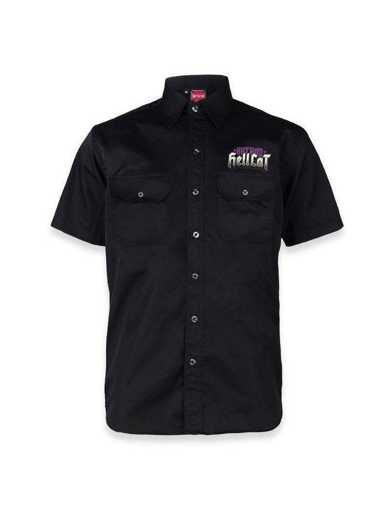 HOTROD HELLCAT BUTTON UP SPEED KILLS - Poison Arrow Retro