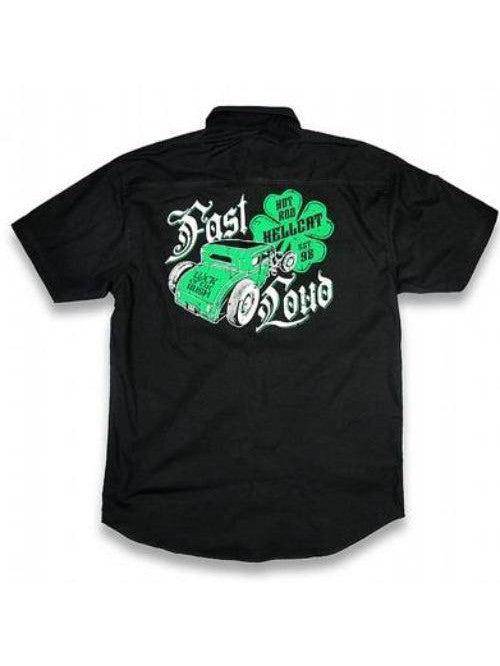 HOTROD HELLCAT BUTTON UP WORK IRISH - Poison Arrow Retro