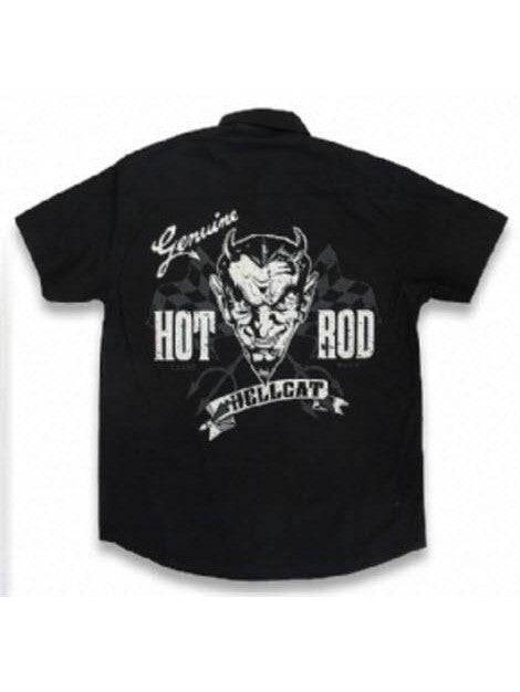 HOTROD HELLCAT BUTTON UP WORK SHIRT GENUINE DEVIL - Poison Arrow Retro