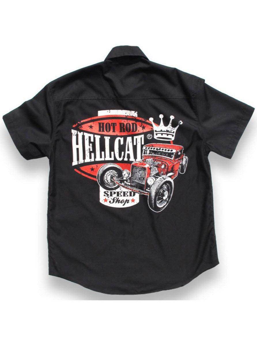 HOTROD HELLCAT BUTTON UP WORK SPEED KING - Poison Arrow Retro