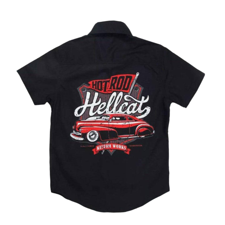 Hotrod Hellcat Workershirt Kustom Works - Poison Arrow Retro