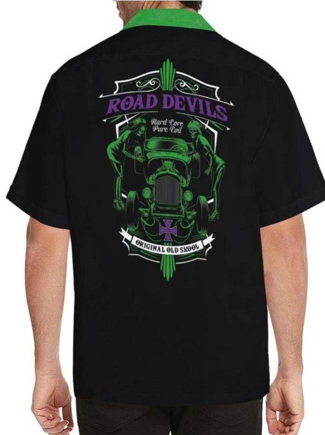 ROAD DEVILS Men's Rockabilly Hotrod Shirt - Poison Arrow Retro