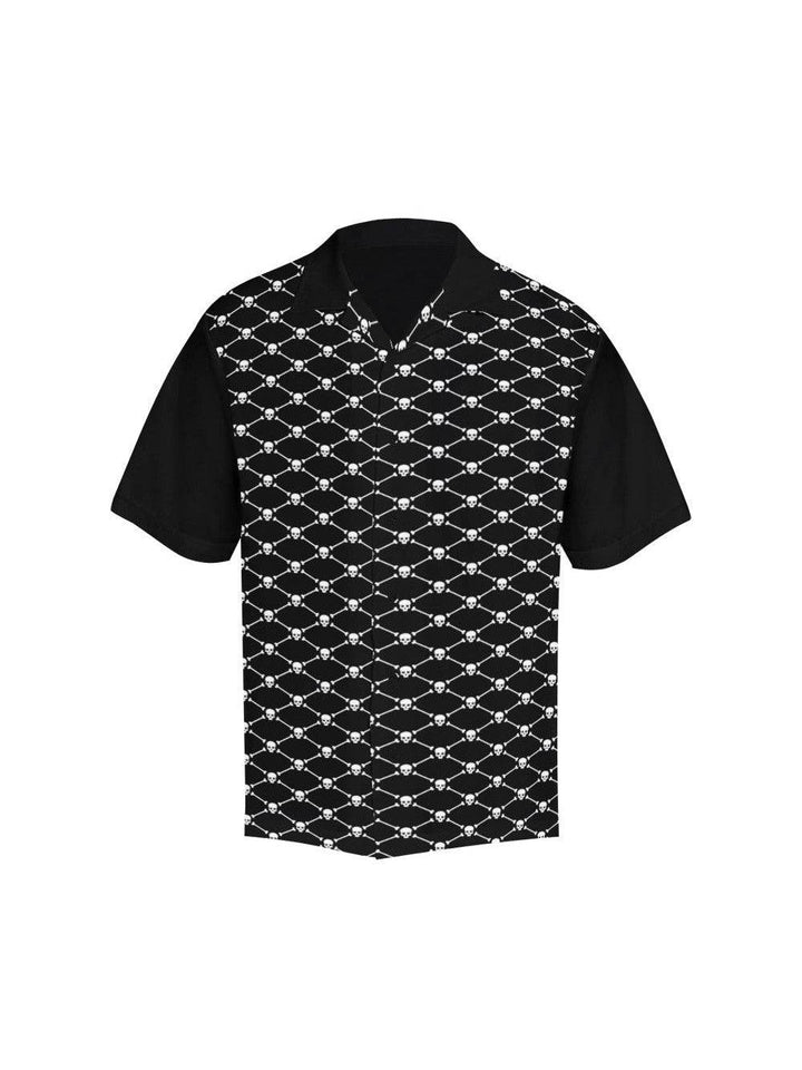 Skulls Men's Button Up Shirts - Poison Arrow Retro