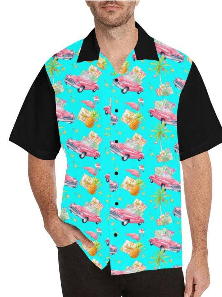 TROPICAL CHRISTMAS MEN'S RETRO BOWLING SHIRT - Poison Arrow Retro