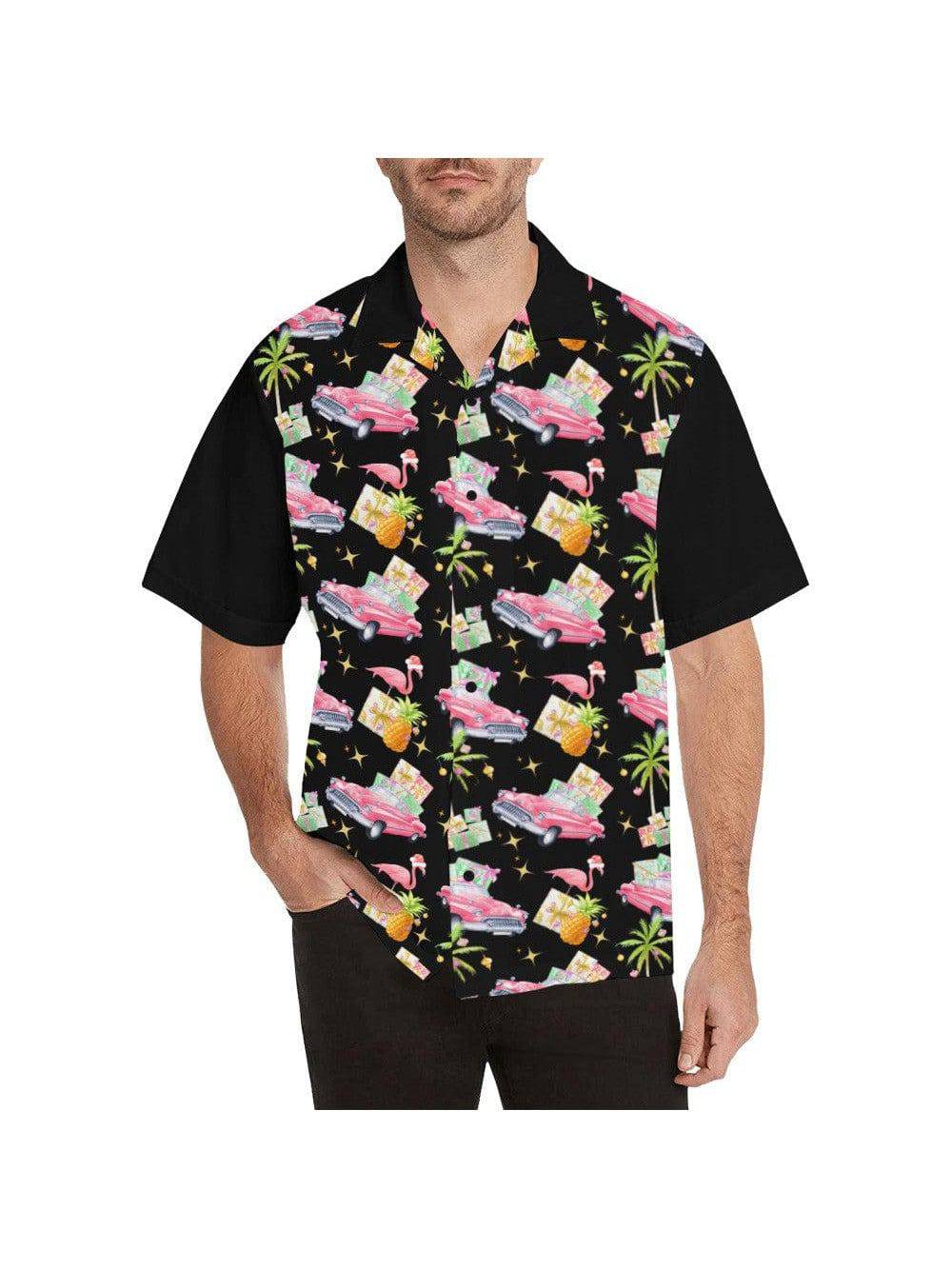 TROPICAL CHRISTMAS MEN'S RETRO BOWLING SHIRT - Poison Arrow Retro