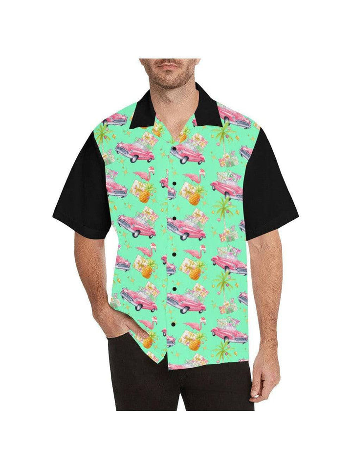 TROPICAL CHRISTMAS MEN'S RETRO BOWLING SHIRT - Poison Arrow Retro