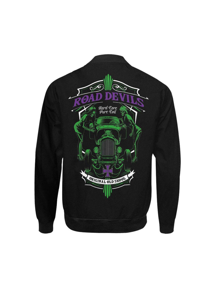 ROAD DEVILS Men's Hot Rod  Bomber Jacket - Poison Arrow Retro