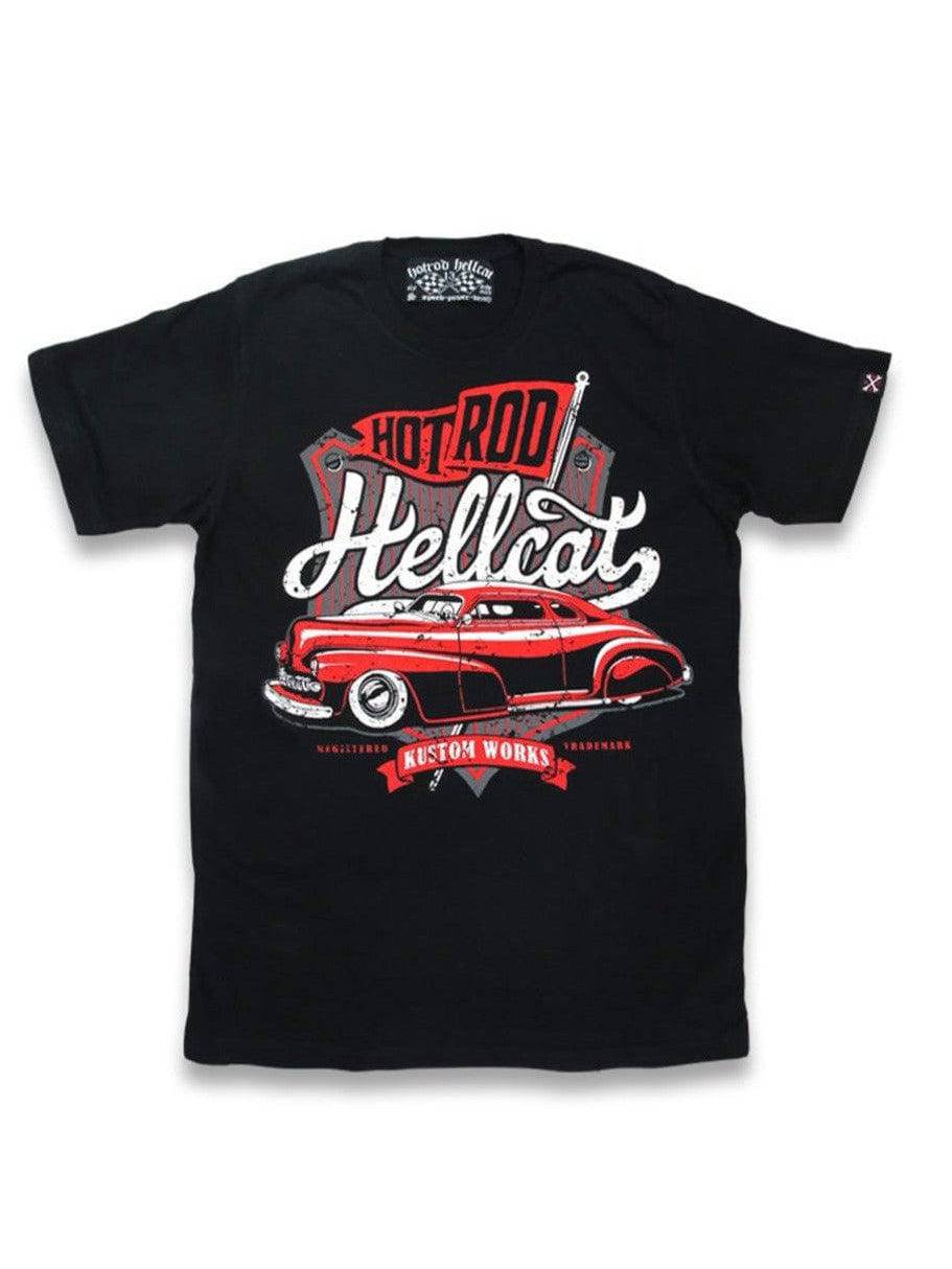 Hotrod Hellcat Mens Tshirt Kustom Works - Poison Arrow Retro