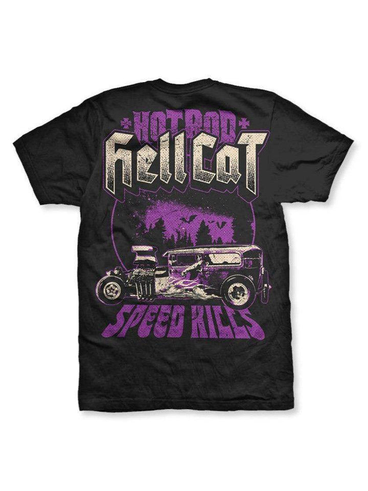 Hotrod Hellcat Mens Tshirt Speed Kills - Poison Arrow Retro