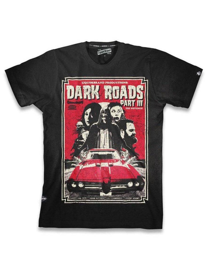 LIQUORBRAND MENS TSHIRT DARK ROADS - Poison Arrow Retro