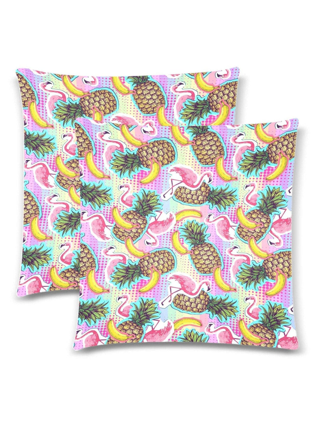 Goin' Troppo Throw Pillow Cover 18"x 18" (Twin Sides) (Set of 2) - Poison Arrow Retro