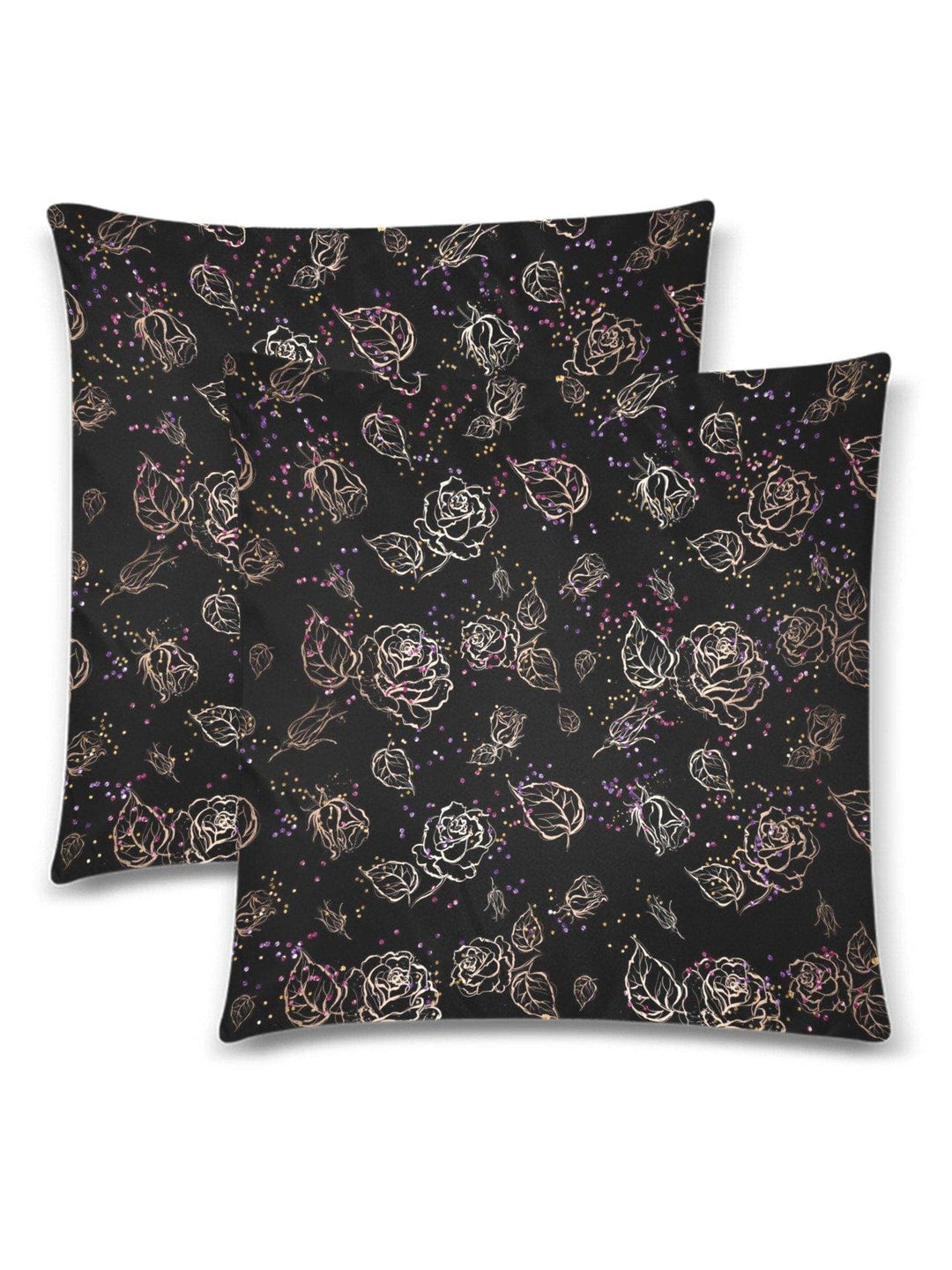 Rose Garden Throw Pillow Cover 18"x 18" (Twin Sides) (Set of 2) - Poison Arrow Retro